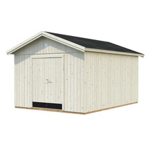 Gartenschuppen aus Holz mit Tür und Dach