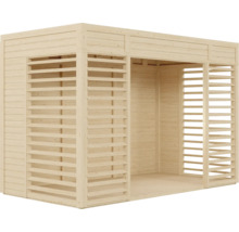 Abri de jardin en bois avec parois à lamelles