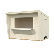 Kiosque de jardin en bois avec fenêtre et porte