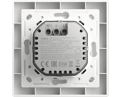 Aqara Dimmerschalter H2 EU Rückseite