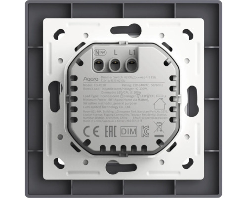 Aqara Dimmschalter H2 EU Rückansicht