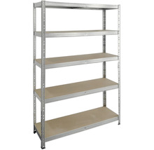 Étagère métallique avec cinq tablettes pour le stockage