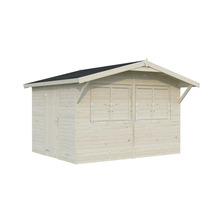 Abri de jardin en bois avec porte et fenêtres