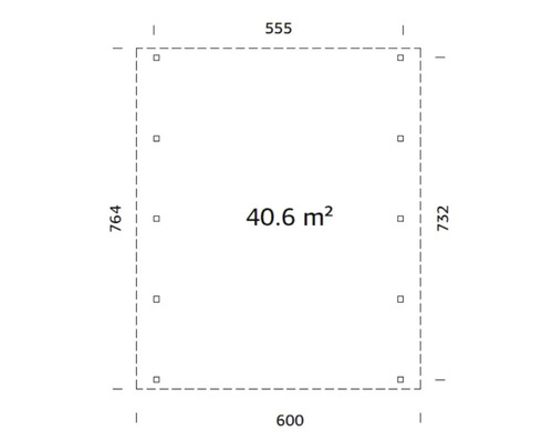 Plan avec dimensions et indication de surface