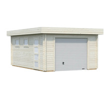 Garage en bois avec porte sectionnelle