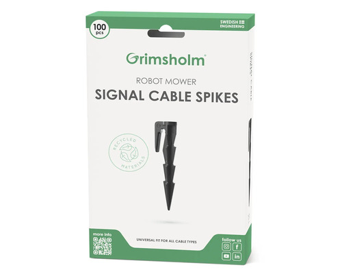 Grimsholm Piquets de câble de signalisation pour robot tondeuse, paquet de 100 pièces