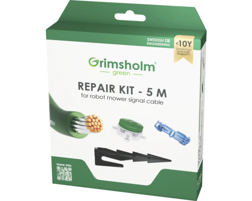 Kit de réparation Grimsholm cinq mètres pour câble de signalisation de robot tondeuse en emballage