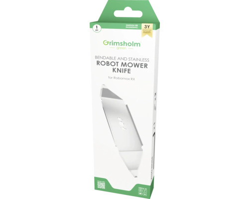 Lame pour Robomow Modelle RT/RX Lame de robot tondeuse Grimsholm, flexible et inoxydable, emballage