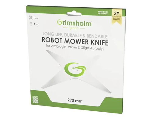 Lame pour STIGA Autoclip, Techline, Wiper & Ambrogio 29 cm Lame de robot tondeuse Grimsholm, 290 mm, emballage