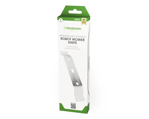 Messer für STIHL/Vikings RMI 400/500, 20 cm Grimsholm Green Robotermesser aus biegsamem, rostfreiem Stahl, geeignet für Stihl und Viking RMI 400 und 500 Serien