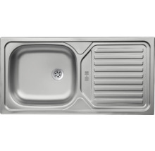 Spüle aus Edelstahl mit Abtropffläche