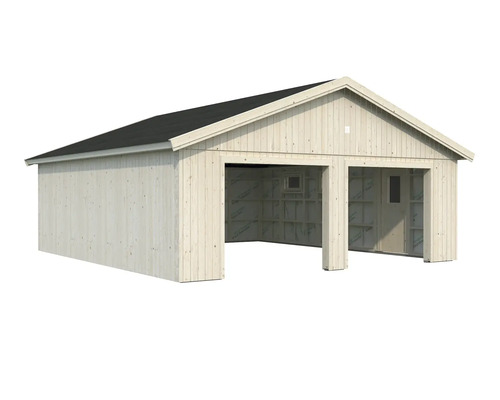 Garage double en bois avec toit