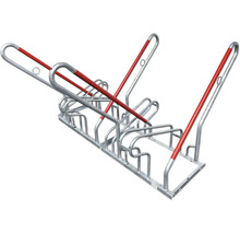 Range-vélos en métal avec arceau d'appui