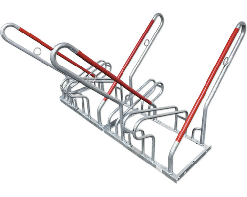Range-vélos en métal avec arceau d'appui