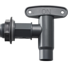 Robinet de vidange en plastique avec filetage et levier de commande