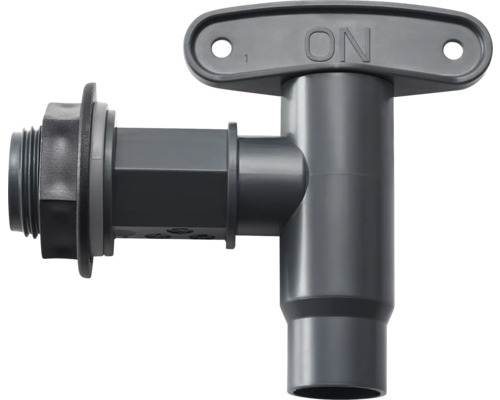 Robinet de vidange en plastique avec filetage et levier de commande