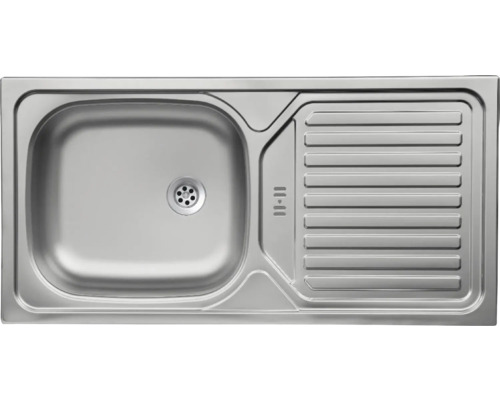 Edelstahlspüle mit Abtropffläche