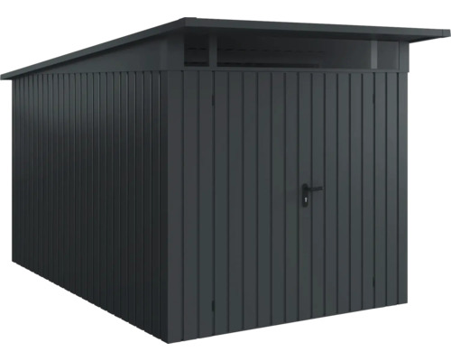 Metall Geräteschuppen mit Tür und Flachdach