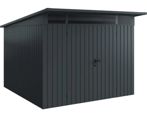 Abri de jardin en métal avec double porte et lucarne