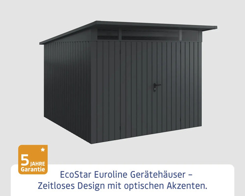 Abri de jardin EcoStar Euroline avec toit plat