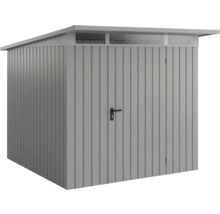 Abri de jardin métallique avec porte et lanterneau