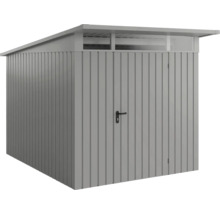 Abri de jardin en métal avec porte et lucarne