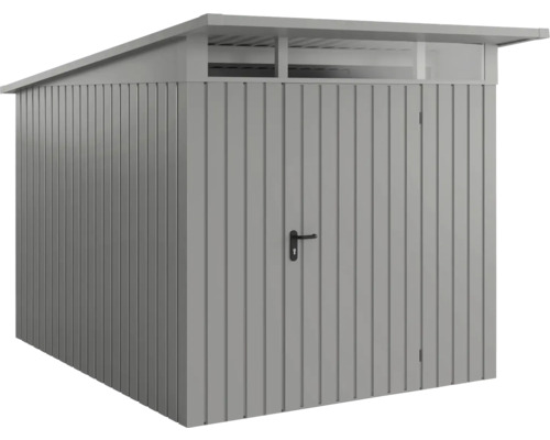 Abri de jardin en métal avec porte et lucarne