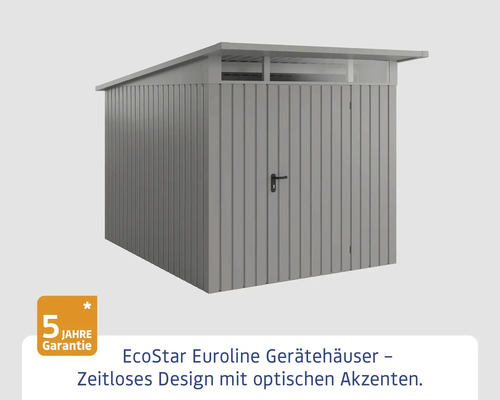 Abri de jardin EcoStar Euroline avec toit plat et porte
