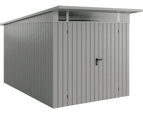 Abri de jardin en métal avec toit monopente et porte