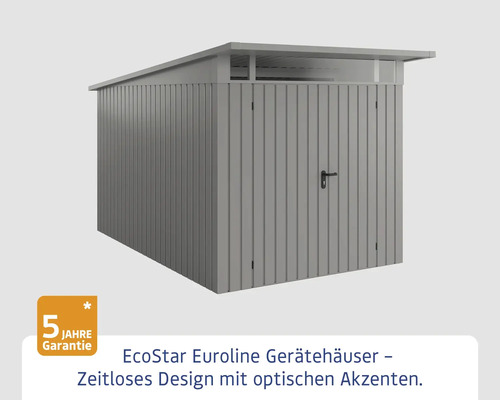 Abri de jardin EcoStar Euroline avec toit plat et porte