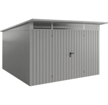 Abri de jardin en métal avec toit plat et double porte