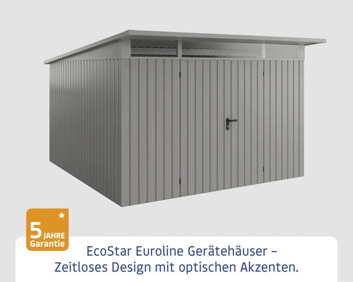 Abri de jardin EcoStar Euroline avec cinq ans de garantie