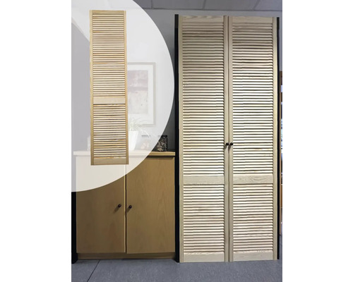 Porte persienne pin ouvert 201,3x49,4x2cm Armoire avec portes à persiennes
