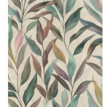 Papier peint avec motif de feuilles