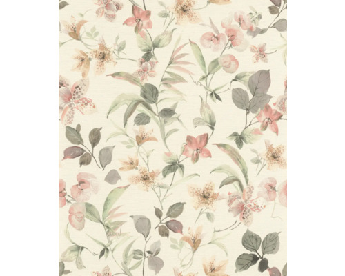 Papier peint floral avec motif floral et feuilles