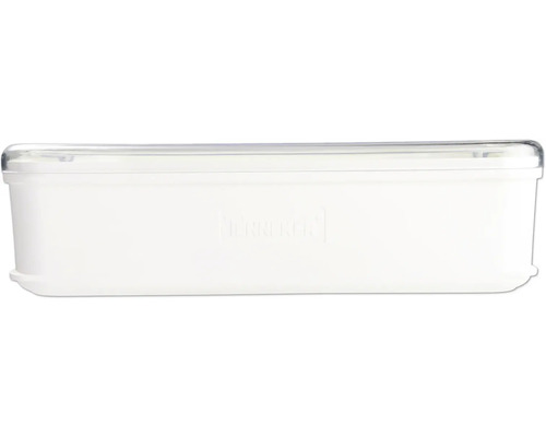 Weisse Vorratsdose mit transparentem Deckel