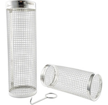 Zwei Tenneker Smoker Röhren aus Edelstahl mit Haken