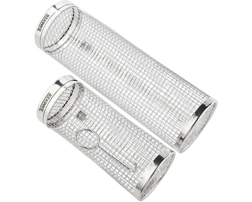 Grill Gemüsekorb TENNEKER 2 Stück Zwei Räucherrohre aus Edelstahl der Marke Tenneker