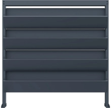 Clôture d'intimité en aluminium avec lames horizontales