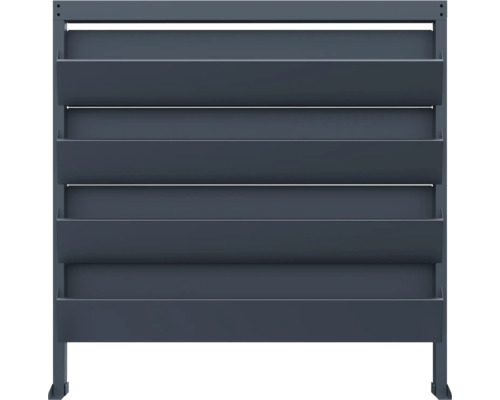 Clôture d'intimité en aluminium avec lames horizontales