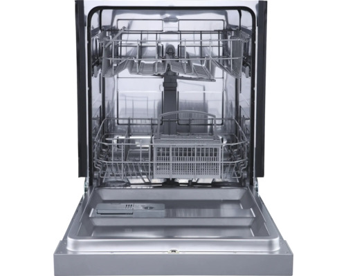 Geöffneter Geschirrspüler mit Geschirrkörben