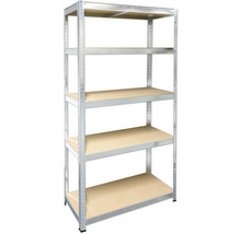 Metallregal mit fünf Holzböden für Lagerzwecke