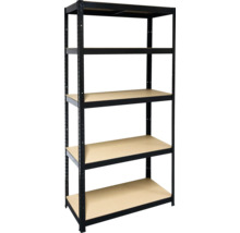 Regal mit fünf Ebenen aus Metall und Holz