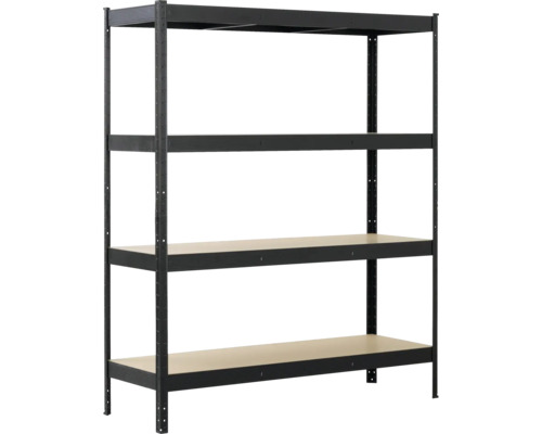 Metallregal mit vier Regalböden für Lager und Werkstatt