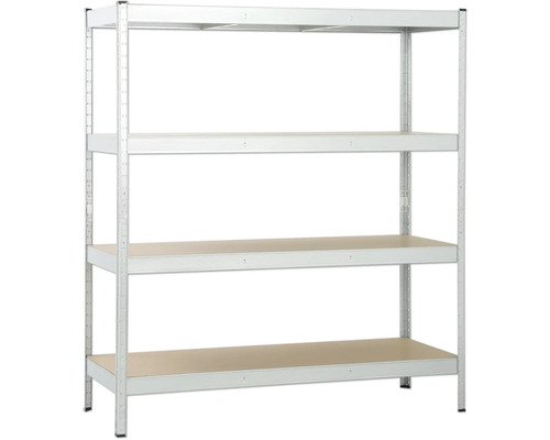 Étagère métallique avec quatre tablettes
