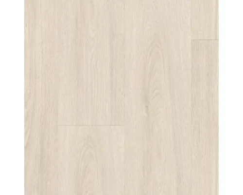 Nahaufnahme eines hellen Vinylbodens mit Holzoptik