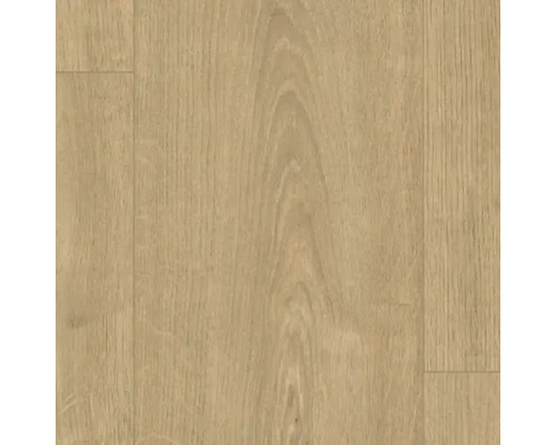 Gros plan d'un sol stratifié avec aspect bois.