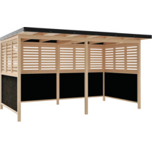 Holz Unterstand mit Lamellenwand und Dach