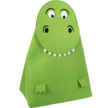 Panier à jouets vert en forme de dinosaure