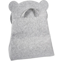 Panier de rangement en feutre avec poignées et oreilles d'ours